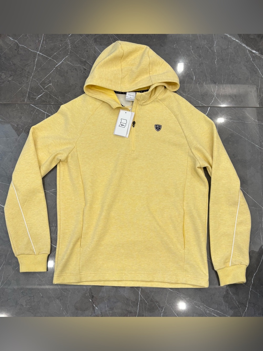Nike Golf Therma-FIT 1/4 Zip Hoodie Mens Medium Yellow IB0294-722 NWT